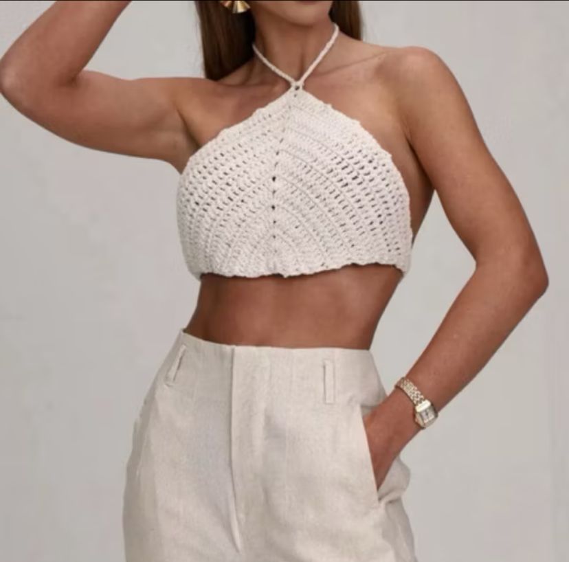 Cropped Top de Crochê