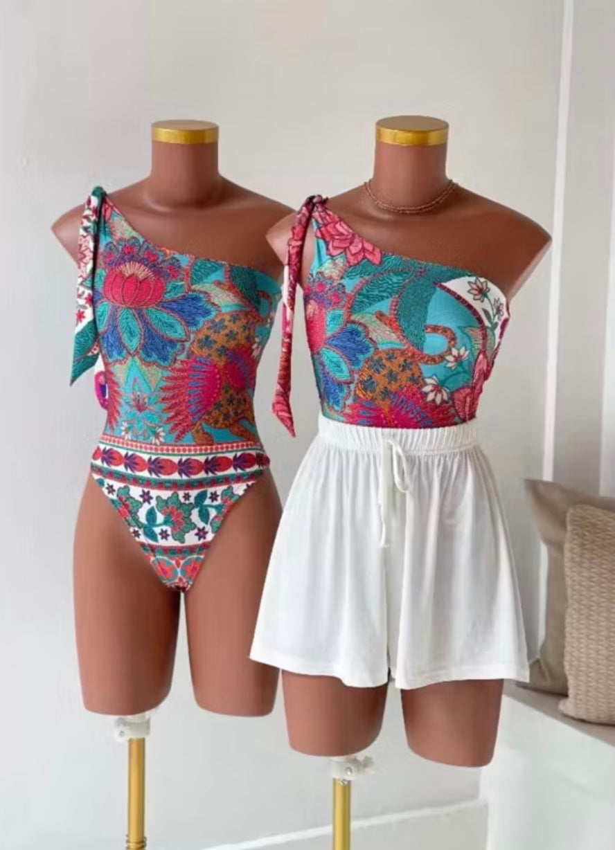 Body estampado, ombro único