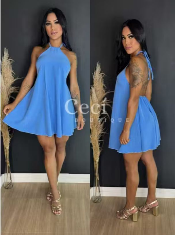 Vestido  Mídi Alcinha Costas Nua
